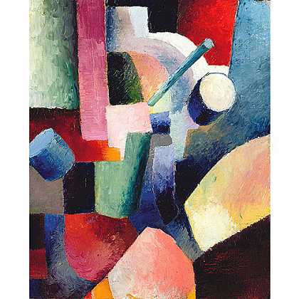 《彩色的组合构成》马尔克1914年绘画作品赏析