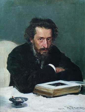 《作曲家、记者帕维尔伊凡诺维奇布拉兰贝格肖像》肖像绘画作品赏析