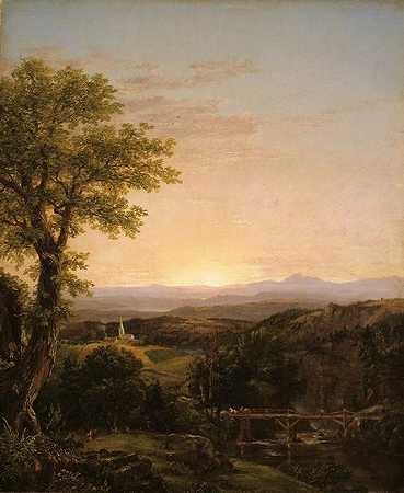 《新英格兰的风景》风景油画作品赏析