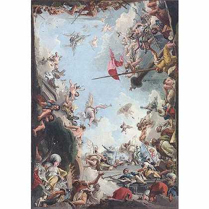 《朱斯蒂尼亚尼家族的赞颂》提也波洛1784年绘画作品赏析