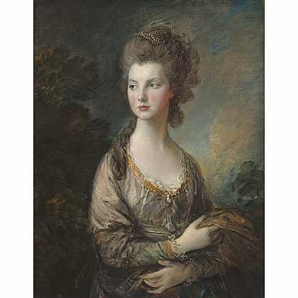 《格雷厄姆夫人》根兹巴罗1775年绘画作品赏析
