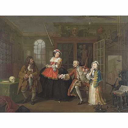 《流行婚姻：访庸医》霍加斯1743年绘画作品赏析