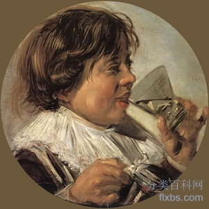 《饮酒男孩（口味）》肖像绘画作品赏析