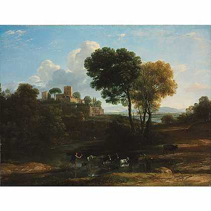 《罗马平原上的庄园》劳伦1646年绘画作品赏析
