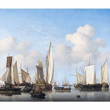 《泊船》范德维德1658年绘画作品赏析