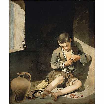 《年轻的乞丐》牟里罗1650年绘画作品赏析