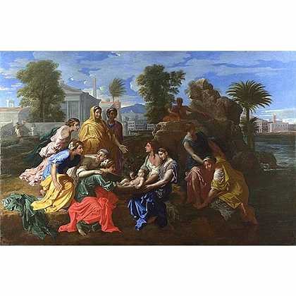 《发现摩西》普桑1651年绘画作品赏析