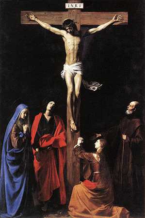 《十字架上的基督，抹大拉的马利亚，圣约翰和圣弗朗西斯》宗教画作品赏析