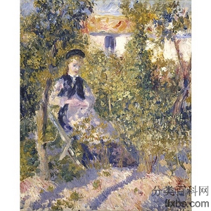 《花园中的妮妮》雷诺阿1876年绘画作品赏析