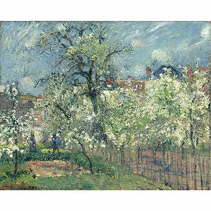 《彭退斯的梨树园》毕莎罗1877年绘画作品赏析