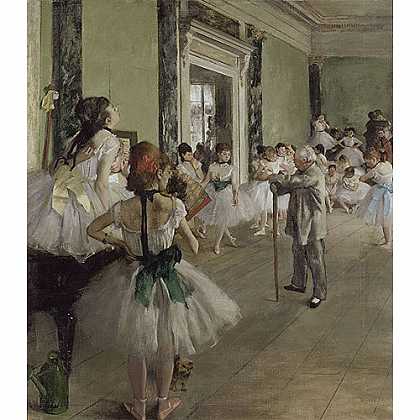 《舞蹈课》德加1873年绘画作品赏析