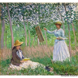 《吉维尼的森林中》莫奈1887年绘画作品赏析