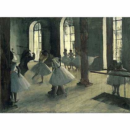 《舞蹈练习》德加1870年绘画作品赏析