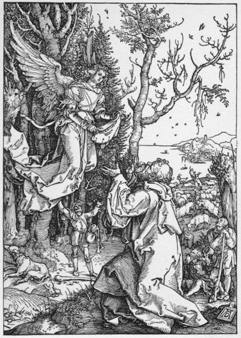 《“圣母的一生”：约阿希姆和天使》宗教画作品赏析