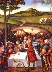 《荷罗孚尼的桌边的朱迪思》宗教画作品赏析