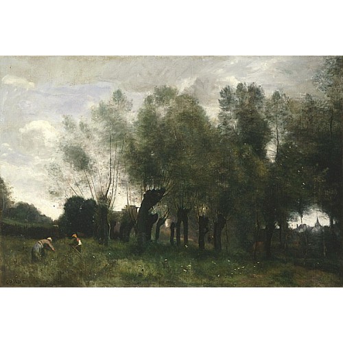 《柳树》柯罗1865年绘画作品赏析