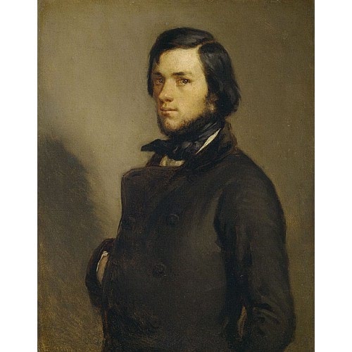 《男子画像》米勒1845年绘画作品赏析
