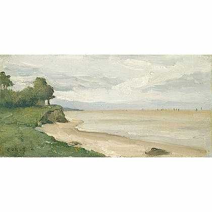 《艾特达附近海滨》柯罗1872年绘画作品赏析