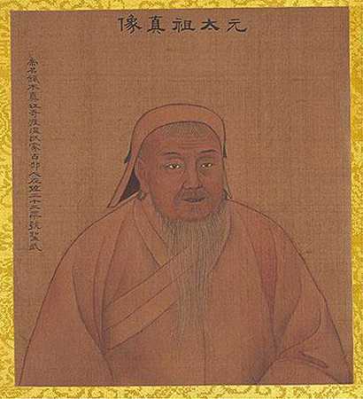 《历代帝王像-元太祖》肖像绘画作品赏析