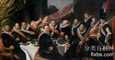 《圣乔治公民护卫队军官的宴会》肖像绘画作品赏析
