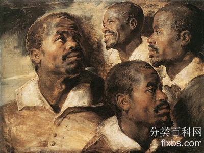 《黑人头像习作》肖像绘画作品赏析