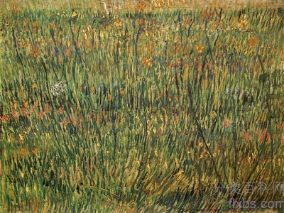 《盛开野花的草地》梵高绘画作品赏析