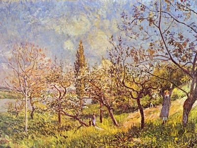 《春天的果园》风景油画作品赏析