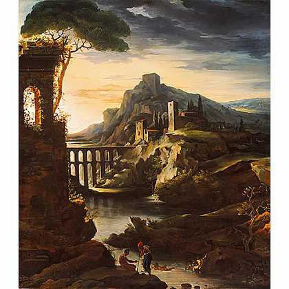 《晚间：水道风光》杰利柯1818年绘画作品赏析