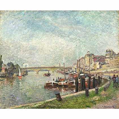 《鲁昂的河边》毕莎罗1883年绘画作品赏析