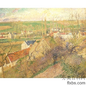 《欧斯尼村景观》毕莎罗1883年绘画作品赏析