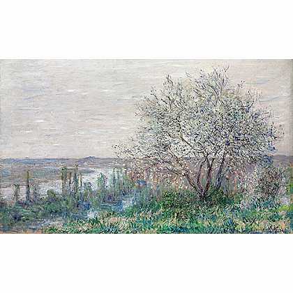 《春天的维特尼》莫奈1880年绘画作品赏析