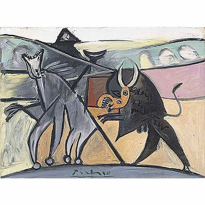 《斗牛》毕加索1934年绘画作品赏析