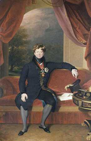 《穿晨服坐着的乔治四世》肖像绘画作品赏析