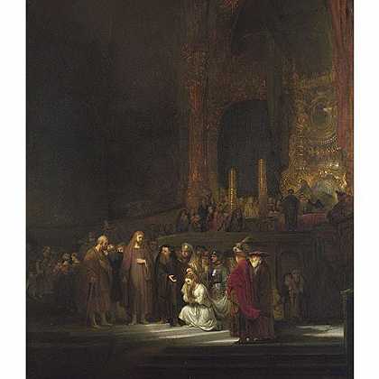 《妇人被骗通奸》林布兰特1644年绘画作品赏析