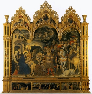 《对麦琪的崇拜, 来自佛罗伦萨圣三一的斯特罗教堂》宗教画作品赏析