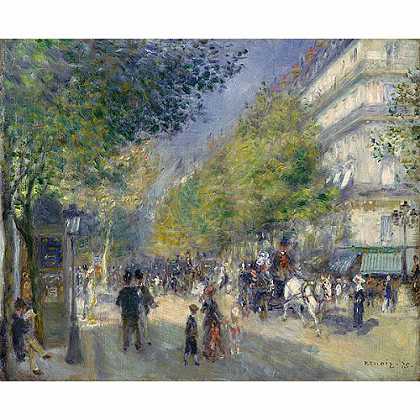 《巴黎大道》雷诺阿1875年绘画作品赏析