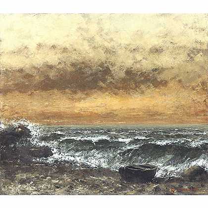 《海滩与船》高尔培年绘画作品赏析