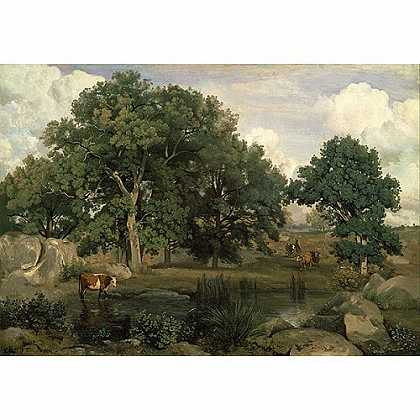 《枫丹白露森林》柯罗1846年绘画作品赏析