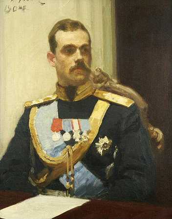 《米哈伊尔亚历山德罗维奇罗曼诺夫大公肖像》肖像绘画作品赏析
