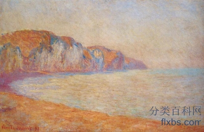 《早晨普尔维尔的悬崖》风景油画作品赏析