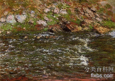 《弗雷瑟利内的小克勒兹河的激流》风景油画作品赏析