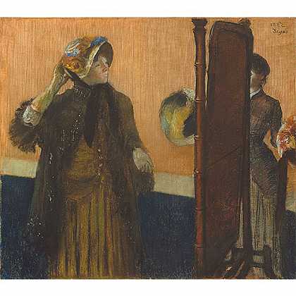 《女帽商处》德加1882年绘画作品赏析