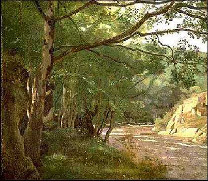 《洛尔姆附近的莫尔万峡谷》风景油画作品赏析