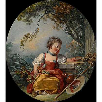 《小朝圣者》弗朗索瓦·布歇1755年绘画作品赏析