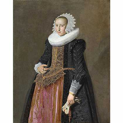 《阿勒塔·哈内曼斯肖像》哈尔斯1625年绘画作品赏析