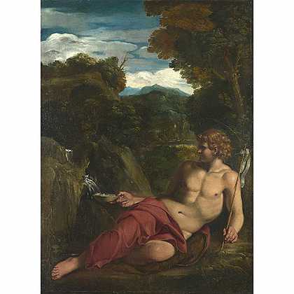 《圣施洗约翰坐在旷野》卡拉契1600年绘画作品赏析
