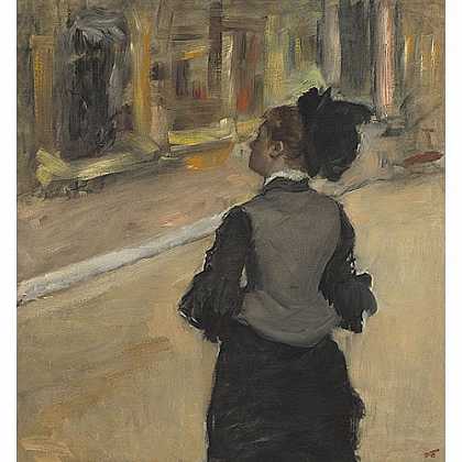 《从背面看妇人在观赏》德加1879年绘画作品赏析