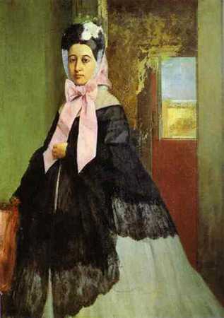 《特雷瑟德加，艺术家的妹妹，后来是爱德蒙莫比利夫人》肖像绘画作品赏析