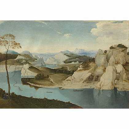 《景观：山间的一条河》布勒哲尔1600年绘画作品赏析