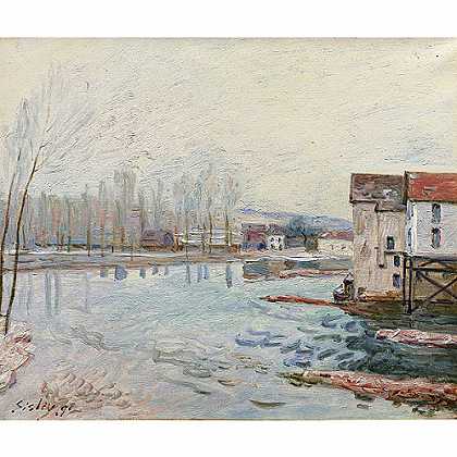 《莫瑞的冬天》希斯里1891年绘画作品赏析